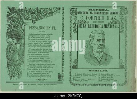 Marzo dedicato al generale C. Porfirio Diaz, n.d. Foto Stock