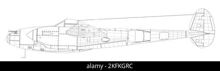 Lockheed P-38E Lightning Foto Stock