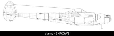 Lockheed P-38E Lightning Foto Stock