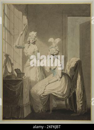 La Signora e la Regina Wasp, 1780/90. Attribuito a Francis Wheatley o Richard Corbould. Foto Stock