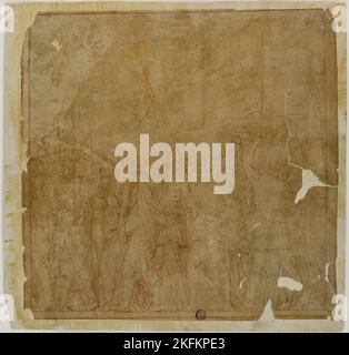 Studio per i Trionfi di Giulio Cesare: Tela No. I, n.d. Sfilata militare trionfale che celebra la vittoria di Giulio Cesare nelle Guerre galliche. Foto Stock