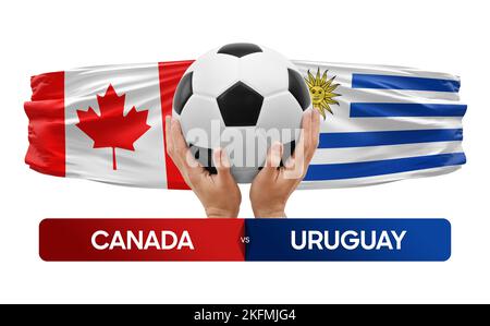 Canada vs Uruguay nazionale squadre calcio partita concetto di competizione. Foto Stock