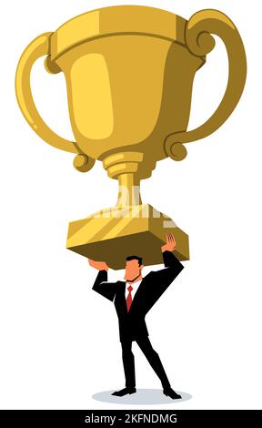 Imprenditore Azienda Trophy Illustrazione Vettoriale