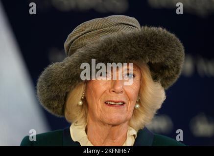 Il Queen Consort il Sabato del fine settimana di Novembre Racing all'Ippodromo di Ascot. Data immagine: Sabato 19 novembre 2022. Foto Stock