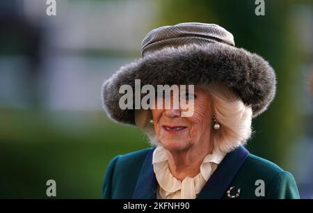 Il Queen Consort il Sabato del fine settimana di Novembre Racing all'Ippodromo di Ascot. Data immagine: Sabato 19 novembre 2022. Foto Stock