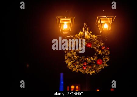 Luci di Natale a Blenheim Palace, 2020. Foto Stock