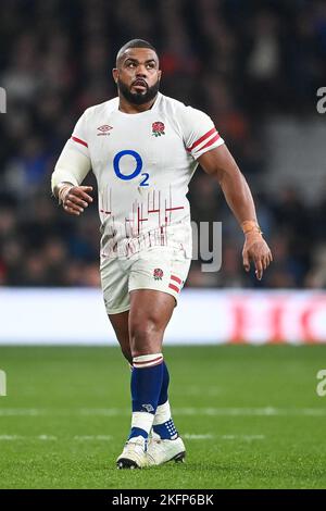 Kyle Sinckler of England durante l'incontro internazionale autunnale Inghilterra vs Nuova Zelanda al Twickenham Stadium, Twickenham, Regno Unito, 19th novembre 2022 (Photo by Craig Thomas/News Images) Foto Stock