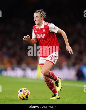 Arsenal's Caitlin Foord durante la Barclay Women's Super League match all'Emirates Stadium, Londra. Data immagine: Sabato 19 novembre 2022. Foto Stock