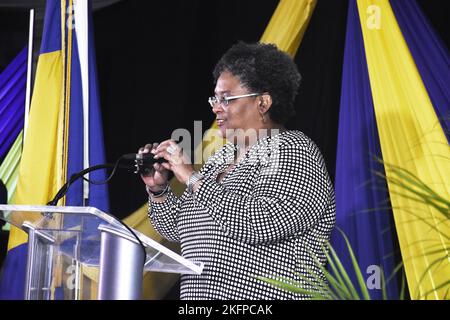 Mia Amor Mottley primo Ministro delle Barbados Foto Stock