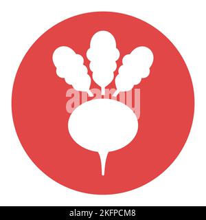 Icona del glifo del vettore di disegno isolato della rapa. Cartello vegetale. Simbolo grafico per il sito Web di cibi e bevande, progettazione di app, app mobili e supporti di stampa, logo, U Illustrazione Vettoriale