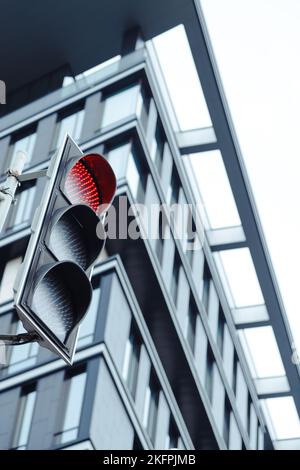 Un incrocio vuoto al mattino ad Amstredam Foto Stock