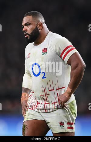 Kyle Sinckler of England durante l'incontro internazionale autunnale Inghilterra vs Nuova Zelanda al Twickenham Stadium, Twickenham, Regno Unito, 19th novembre 2022 (Photo by Craig Thomas/News Images) Foto Stock