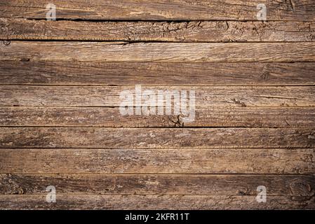 Sfondo rustico di legno, legno vecchio e rotto tempo, primo piano. Foto Stock