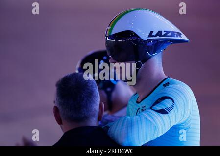 Berlino, Germania. 19th Nov 2022. Ciclismo/pista: Champions League, 2nd stop Harrie Lavreysen dai Paesi Bassi. Credit: Jean-Marc Wiesner/dpa/Alamy Live News Foto Stock