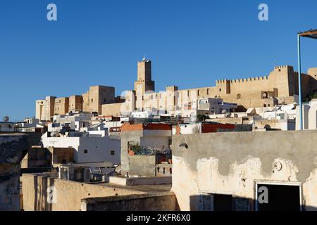 Vista della città di Sousse in Tunisia. Medina di Sousse la Medina di Sousse costituisce un armonioso complesso archeologico. Foto Stock