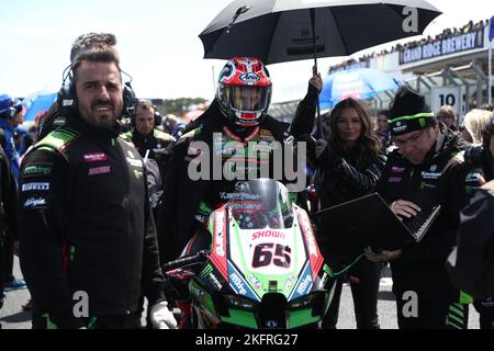 Victoria, Australia. 20th Nov 2022. Jonathan Rea (GBR)corse per il Kawasaki Racing Team WorldSBK-sulla griglia di partenza della Tissot Super Pole Race durante il Grand Ridge Round australiano 2022 del Campionato Mondiale Motul FIM Superbike 2022 a Phillip Island, Australia il 20 2022 novembre - Image Credit: brett keating/Alamy Live News Foto Stock