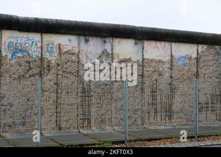 Resti del muro di Berlino, Topografia del terrore, Centro di documentazione, Berlino, Germania, Europa Foto Stock