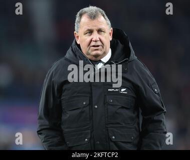 Londra INGHILTERRA - Novembre 19: Allenatore neozelandese Steve Hansen durante la partita Autumn International Series tra l'Inghilterra contro la Nuova Zelanda a Twicken Foto Stock