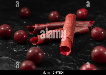 Snack utile. Ricetta per dolci senza zucchero. Vista dall'alto. La colazione era utile. Foto Stock