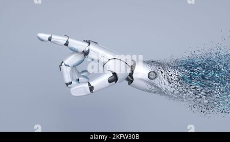 Mano robotica . Illustrazione 3D Foto Stock