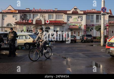 Kherson, Ucraina, Ucraina. 19th Nov 2022. Kherson fu ufficialmente liberato dopo nove mesi di occupazione russa il 11 novembre 2022. (Credit Image: © Swet Jacqueline/ZUMA Press Wire) Foto Stock