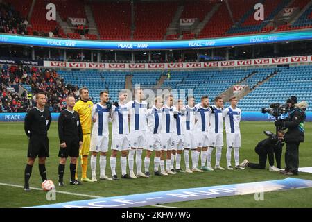 Oslo, Norvegia, 20th novembre 2022, la squadra finlandese contro la Norvegia , Credit: Frode Arnesen/Alamy Live News Foto Stock