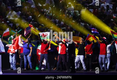 Al Khor, Qatar. 20th Nov 2022. La cerimonia di apertura durante la partita della Coppa del mondo FIFA 2022 allo stadio al Bayt di al Khor. Il credito per le immagini dovrebbe essere: David Klein/Sportimage Credit: Sportimage/Alamy Live News Foto Stock