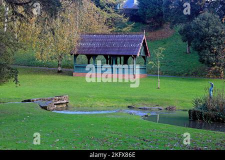 La Summer House, Museo Nazionale di Storia di St Fagans. Amgueddfa Werin Cymru. Preso il 2022 novembre. Autunno. Foto Stock