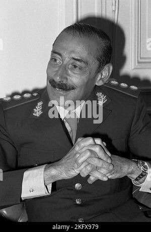 Jorge Rafael Videla, argentino, militare, generale, giunta militare, Proceso de Reorganización Nacional, colpo di Stato, presidente (1976-1981), Buenos Aires, Argentina Foto Stock