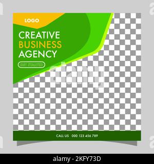 Un banner digitale per il business delle agenzie di marketing Illustrazione Vettoriale