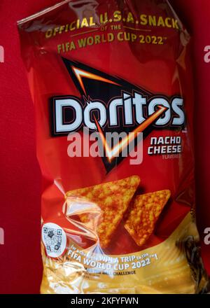 Doritos è lo sponsor ufficiale della Coppa del mondo di snack, 2022, Stati Uniti Foto Stock