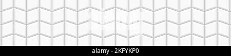 Piastrelle di diamante bianco sfondo orizzontale. Struttura del backsplash della cucina. Bagno o doccia parete ceramica o pavimento rombo superficie mosaico. Decorazioni interne o esterne. Illustrazione piatta vettoriale Illustrazione Vettoriale