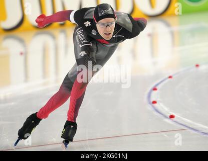 Tyson Langelaar (CAN) il 1500m durante la Coppa del mondo ISU Speedskating il 20 novembre 2022 a Thialf Stadion a Heerenveen, Olanda Foto di SCS/Soenar Chamid/AFLO (HOLLAND OUT) Foto Stock