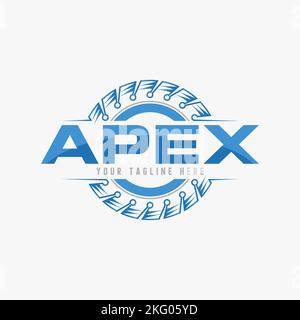 lama sega circolare linea modello art o out immagine grafica icona logo design astratto concetto vettore stock. Relativo all'industria o alla macchina Illustrazione Vettoriale