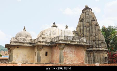 Vista del Tempio di Ganesh nel campus di Kumbhalgarh Fort, Rajasthan, India. Foto Stock