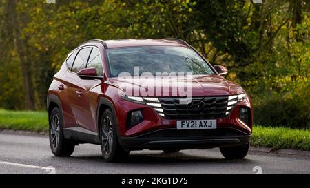 2021 T-GDI Hyundai Tucson Premium rosso Foto Stock