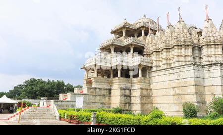 Vista del tempio di Ranakpur Jain, Rajasthan, India. Foto Stock