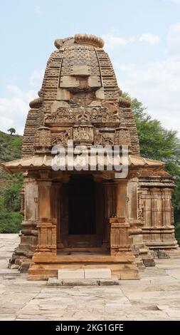 Vista posteriore del Tempio di SAS Bahu o Sahastra Bahu, Nagda, Rajasthan, India. Foto Stock