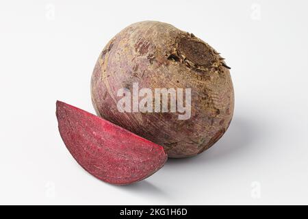 barbabietola, beta vulgaris isolato su sfondo bianco Foto Stock