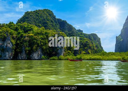 Ko Thalu Ok, Krasom, Takua Thung, Ao Phang-nga Parco Nazionale, Thailandia Foto Stock