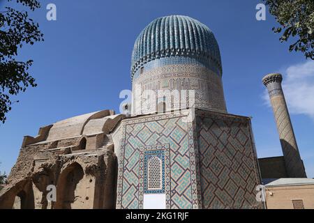 Muhammad Sultan Mausoleo, Guri Amir, Samarcanda, Provincia di Samarcanda, Uzbekistan, Asia centrale Foto Stock