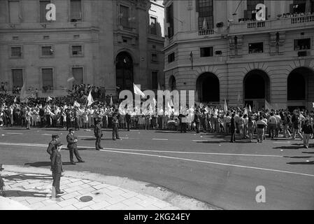 L'Argentina occupa le isole Falkland (Malvinas) il 2nd aprile 1982 Foto Stock