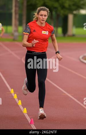 Belga Helena Ponette foto in azione durante un campo di addestramento organizzato dal Comitato Olimpico Belga BOIC-COIB a Belek Turchia, lunedì 21 novembre 2022. La tappa si svolge dal 12 al 27 novembre. FOTO DI BELGA LAURIE DIEFFEMBACQ Foto Stock