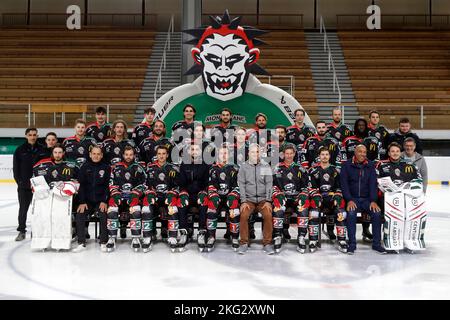 Squadra di hockey su ghiaccio. HC Mont-Blanc. Stagione 2022-23 Francia. Foto Stock