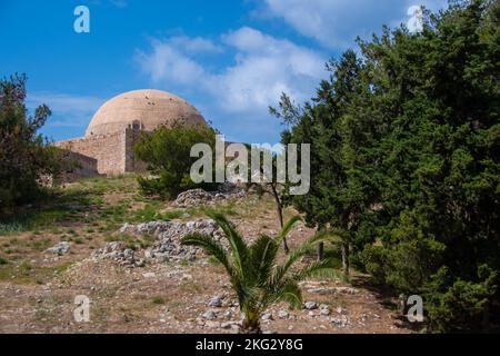 La Moschea del Sultano Ibrahim Han nella Fortezza di Rethymno Foto Stock