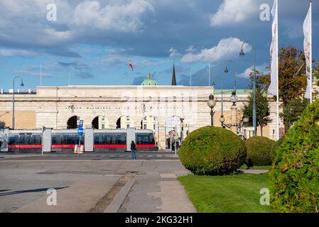 Heldenplatz e il Palazzo Homburg a Vienna, Austria Europa UE Foto Stock