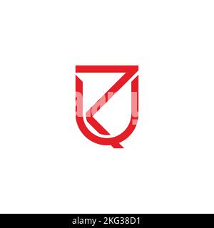 lettera ru emblema linea semplice logo vettore Illustrazione Vettoriale