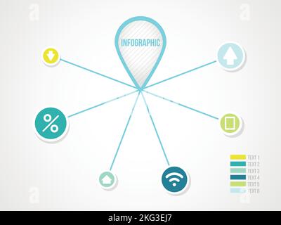 Goccia infografica e cerchi. Confronto della visualizzazione dei dati. Illustrazione vettoriale, design piatto Illustrazione Vettoriale