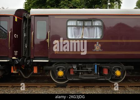 La cresta per la Great Scottish & Western Railway Company e per il Royal Scotsman su una carrozza e bogey. Foto Stock