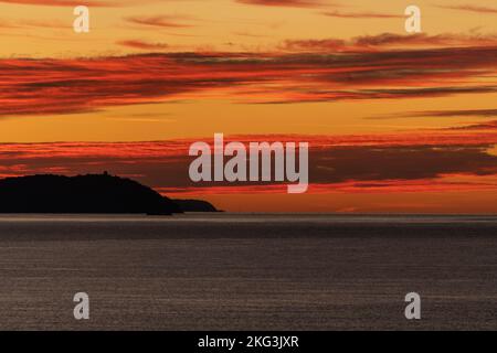 Alba a Port la Seyne-sur-Mer, Tolone Francia Foto Stock